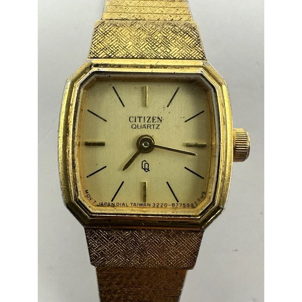 Citizen CQ 3220-893336 Ladies‎ Vintage Watch New Battery 18MM 6.5